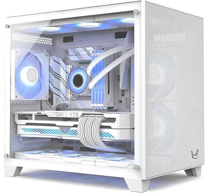 Корпус Formula Crystal Z5 белый без БП mATX 11x120mm 2xUSB2.0 1xUSB3.0 audio bott PSU фото 2