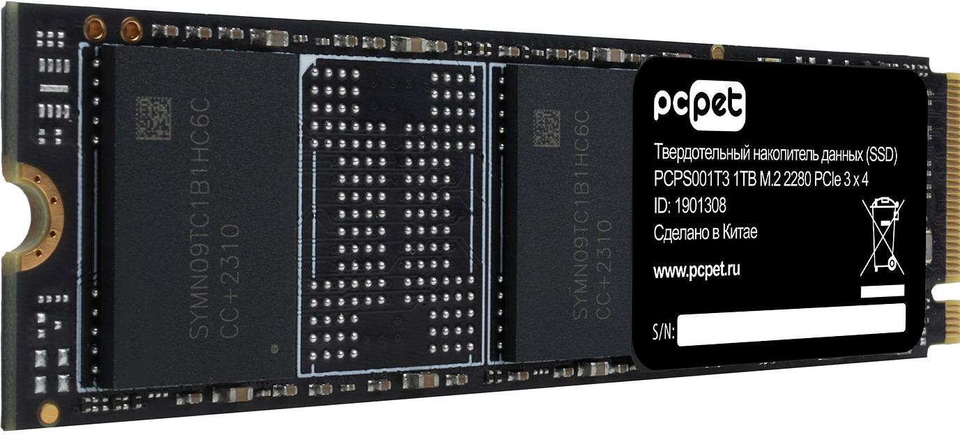 Накопитель SSD PC Pet PCIe 3.0 x4 1TB PCPS001T3 M.2 2280 OEM фото 3