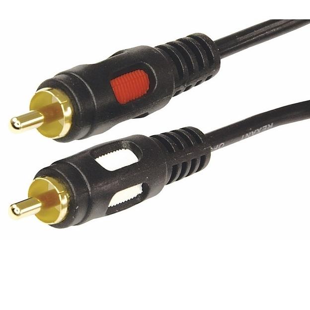 Rexant (17-0145) Шнур 2RCA Plug - 2RCA Plug 3М (GOLD) фото 1