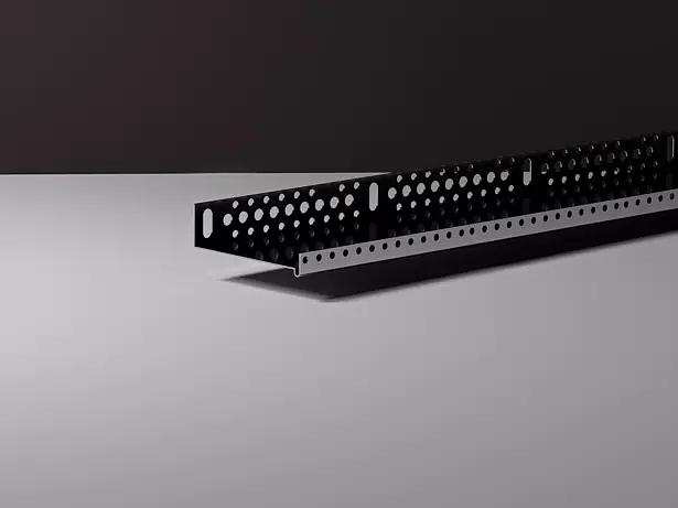 Цокольный опорный профиль алюминиевый 100 мм с перфорацией и капельником, толщина 0,8 мм ProfiGips 2,5 м ОПТ фото 1