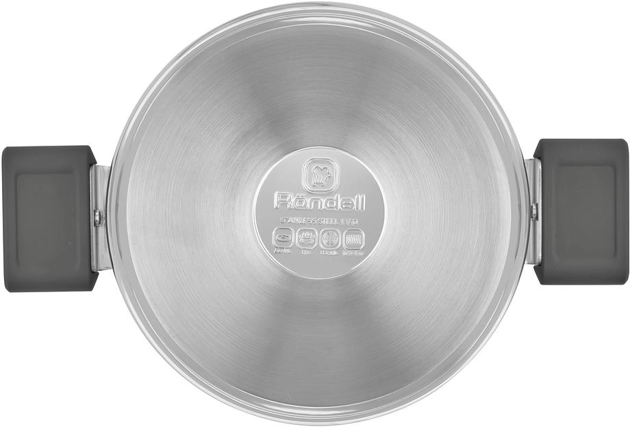 Кастрюля Rondell Quadro RDS-1596 3.1л. d=20см (с крышкой) стальной фото 4