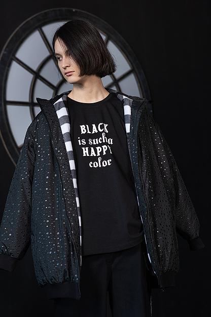 Чёрная футболка унисекс с принтом «Black Is such a Happy Color» ОПТ фото 4