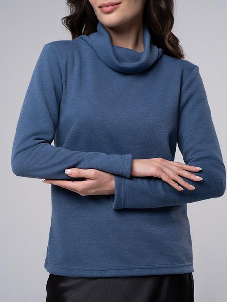 Лонгслив голубой ОПТ фото 2