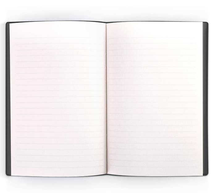 Блокнот Deli 22284BLACK 210х143мм искусст. кожа 96л черный фото 2