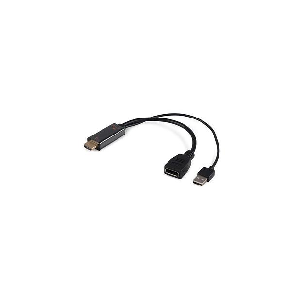 Переходник Buro HDMI (m) - DisplayPort (f), ver 1.4, черный [bu-hdmi(m)-dp(f)] фото 1