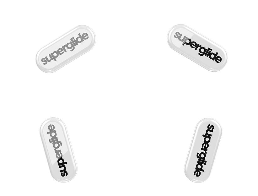 Стеклянные глайды (ножки) для мыши Superglide для Logitech G304/305 [White] фото 1