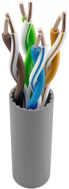 Кабель информационный NTSS NTSS-IN-UUTP4-5E-LSZH-GY кат.5E U/UTP 4 пары 24AWG LSZH внутренний 305м серый фото 2