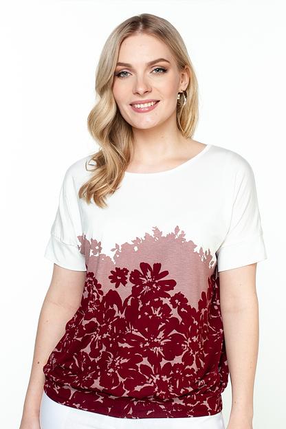 Туника  3173/04/Бордовый, бежевый  фото 3