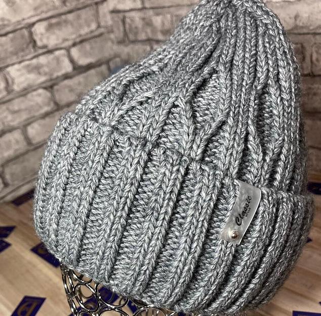 Женская шапка бини «Лопатка» зима 2 фото 2