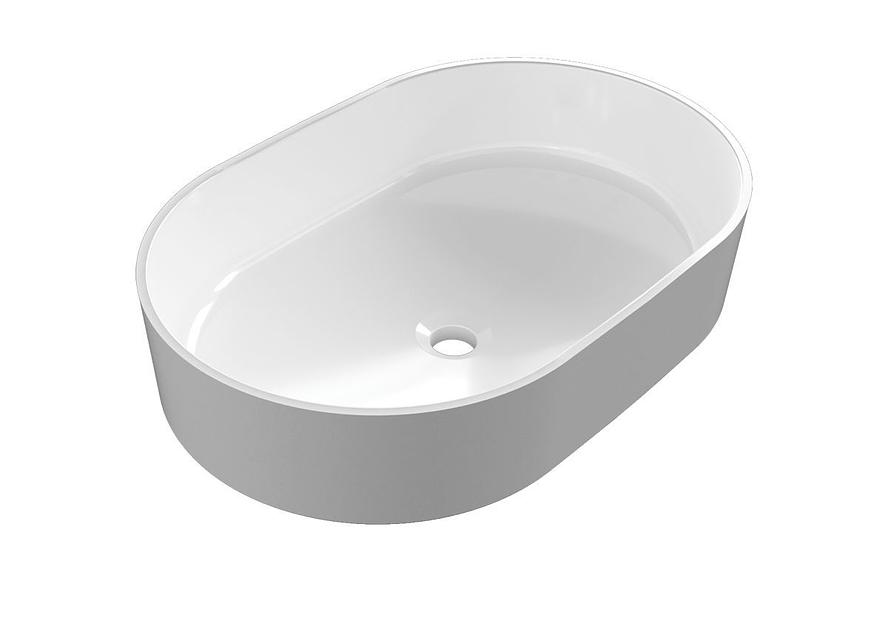 Раковина для ванной накладная Uperwood Aura 60 см, овальная, белая фото 4