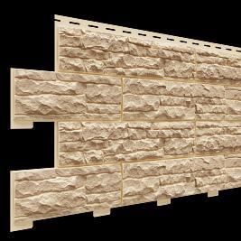 Фасадная панель Доломит,Скалистый риф люкс,Карамель фото 1