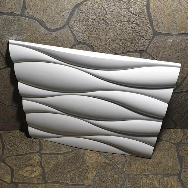 Панель гипсовая 3D стандарт «Кувин выпуклый» 500×500 мм фото 2