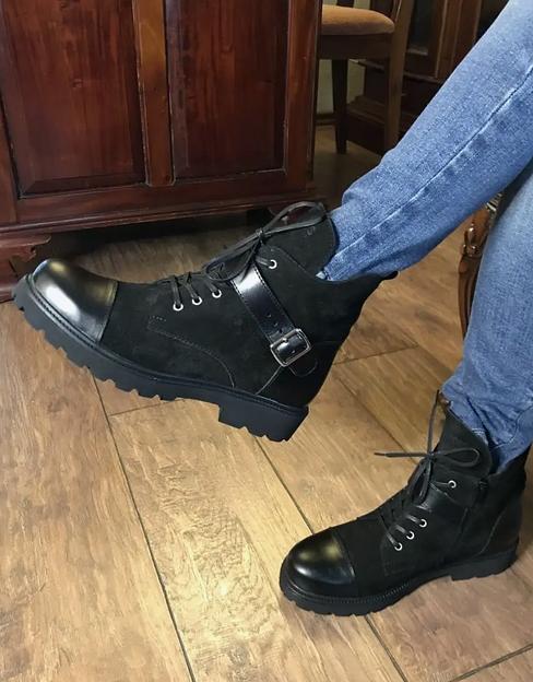 Ботильоны BuzShoes черные с ремешком ОПТ фото 5