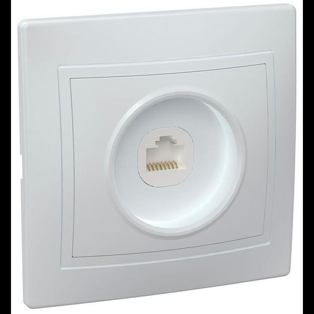 Iek EKK10-K01-DM РК10-КБ Розетка 1местн. комп. КВАРТА (белый) фото 1