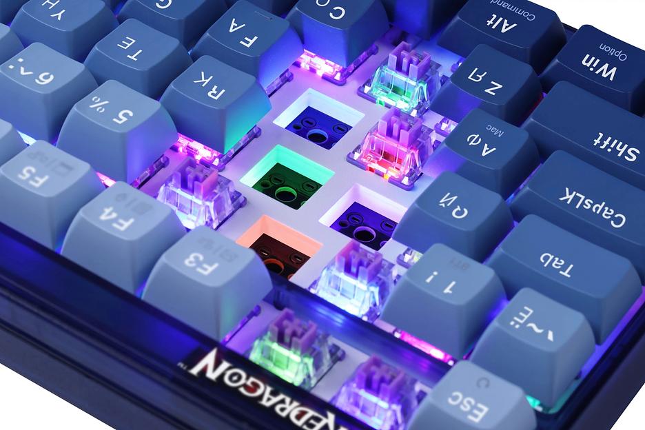 Клавиатура Redragon Garen Pro механическая синий USB беспроводная BT/Radio Multimedia for gamer LED (71745) кабель 1.5м фото 9