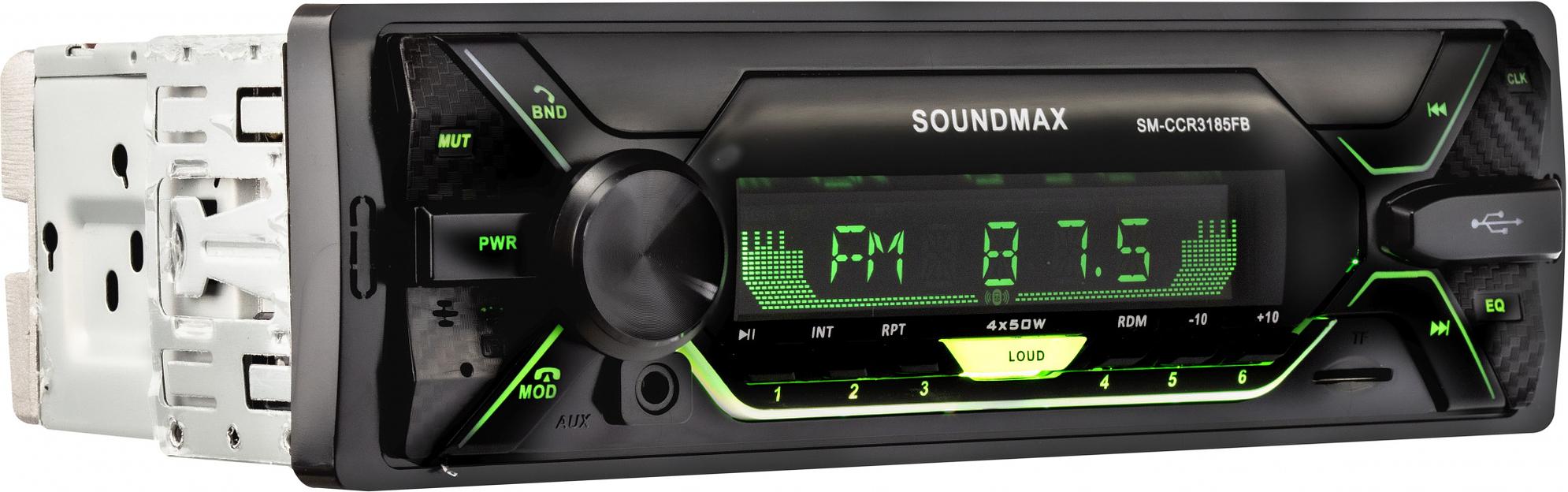 Автомагнитола Soundmax SM-CCR3185FB 1DIN 4x50Вт (SM-CCR3185FB(ЧЕРНЫЙ)\RGB) фото 2