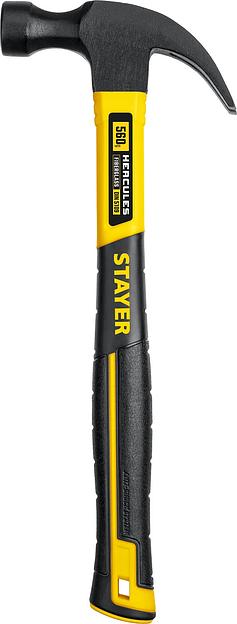 STAYER Hercules, 560 г, молоток-гвоздодёр столярный с фиберглассовой рукояткой, Professional (2026-560) фото 4