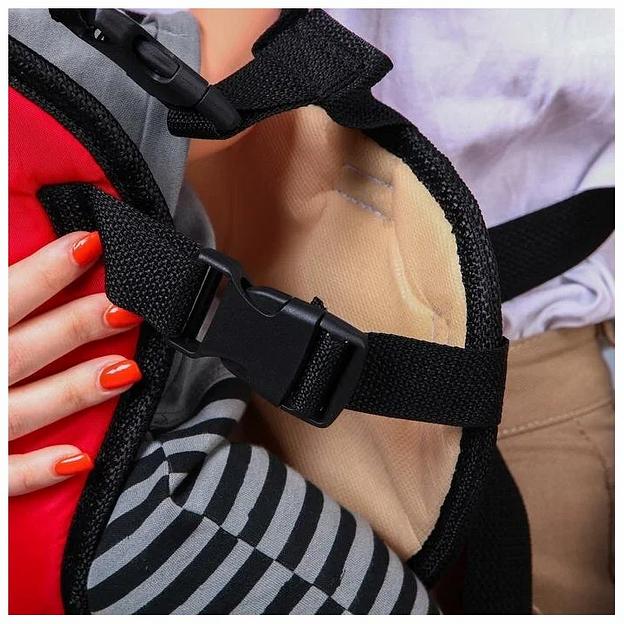 Рюкзак-переноска «Сидим, лежим» красный ОПТ фото 5