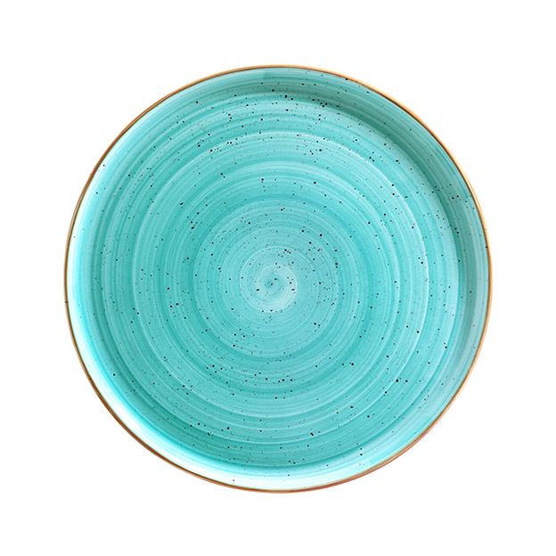 Блюдо для пиццы d=320 мм. Аква, форма Гурмэ /1/6/ фото 1