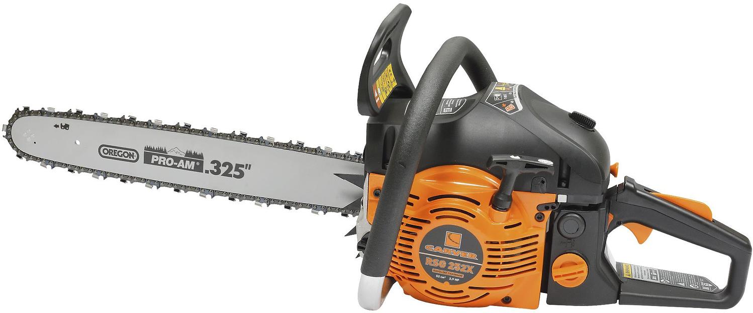 Пила бенз. CARVER RSG 252Х [01.004.00055] { картон (Шина 18" Oregon 188PXBK095, Цепь Oregon 21BPX072)(48шт/пал } фото 2