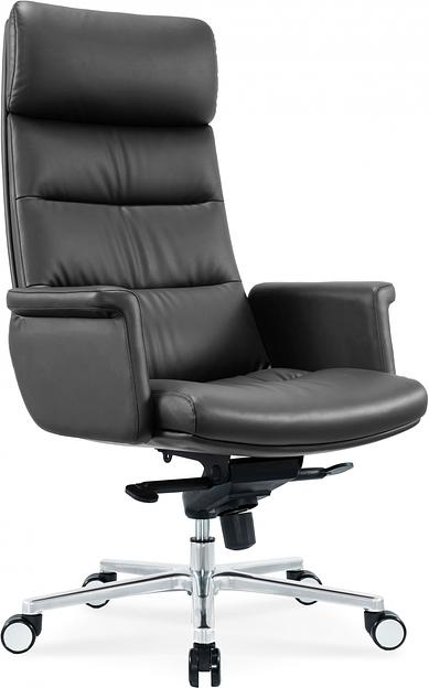 Кресло руководителя Cactus CS-LBK-AMSTERDAM кожа крестов. алюминий фото 1