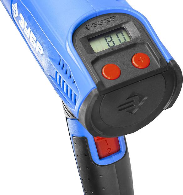 ЗУБР 2000 Вт, технический фен, дисплей, кейс, Профессионал (ФТ-П2000 М2ДК) фото 3