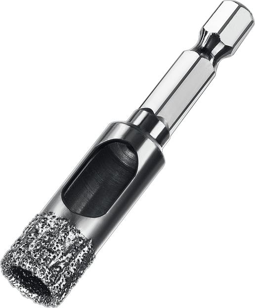 ЗУБР АВК, d 12 мм, (HEX 1/4″, 15 мм кромка), вакуумное алмазное трубчатое сверло, Профессионал (29865-12) фото 1