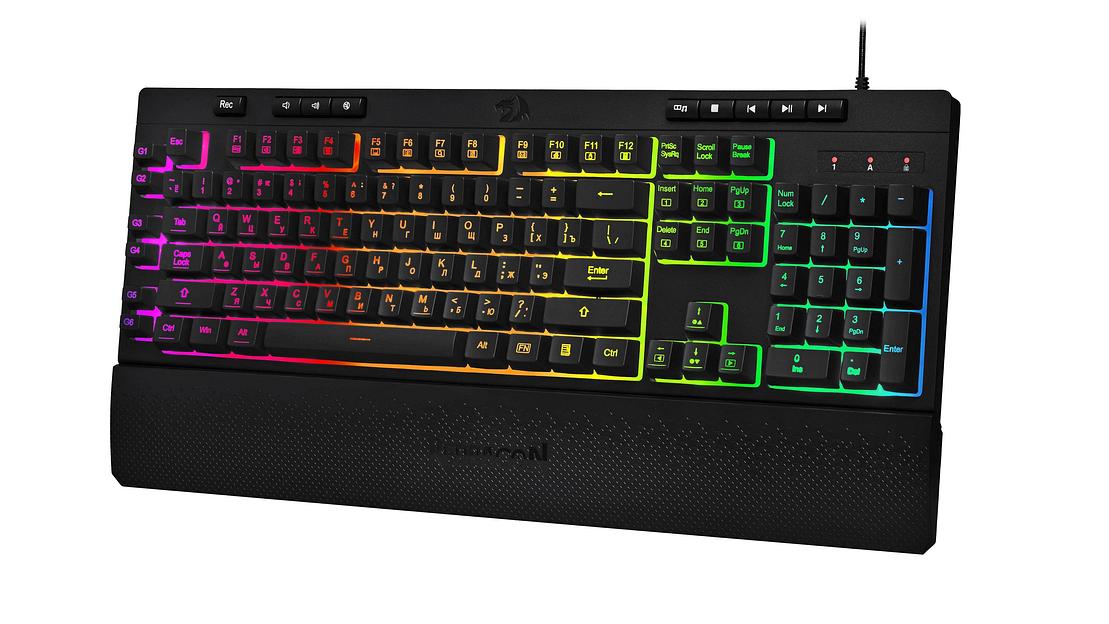 Redragon Игровая клавиатура проводная Shiva RU,RGB,26 anti-ghost,мембран._3 фото 1