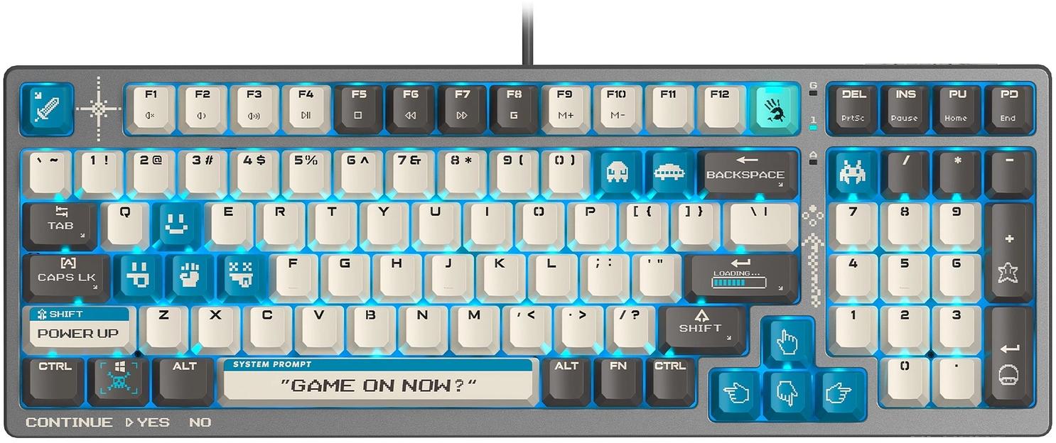 Клавиатура A4Tech Bloody S98 Pixels Blue механическая темно-серый/бежевый USB for gamer LED (S98) фото 1