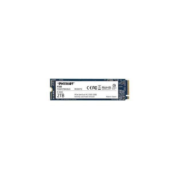 SSD накопитель Patriot P300 P300P2TBM28 2ТБ, M.2 2280, PCIe 3.0 x4, NVMe, M.2 фото 1