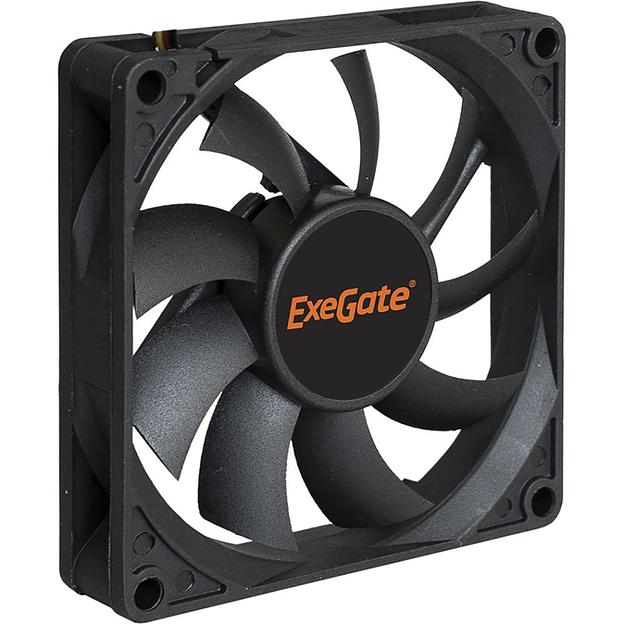 Exegate EX283374RUS Вентилятор ExeGate ExtraPower EP08015S3P, 80x80x15 мм, подшипник скольжения, 3pin, 2500RPM, 26dBA фото 1