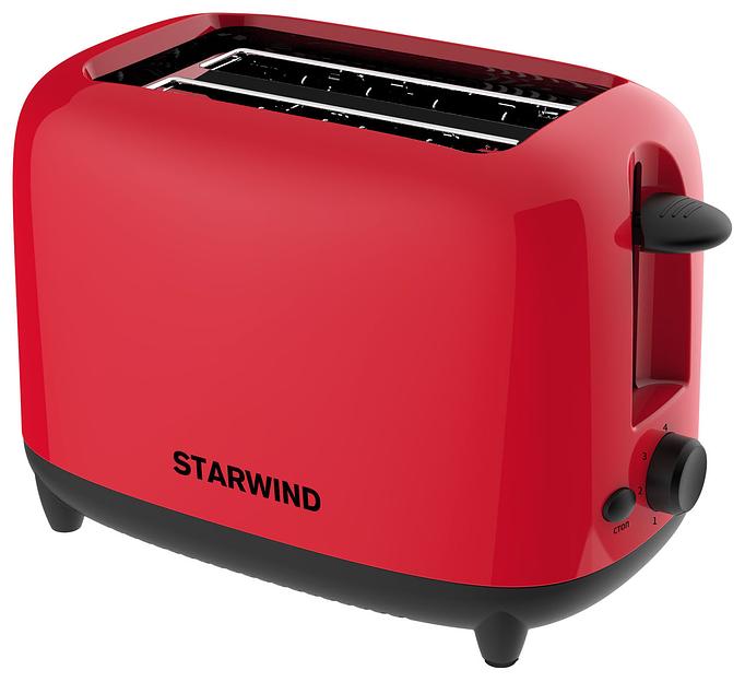 Тостер Starwind ST7003 750Вт красный/черный фото 1