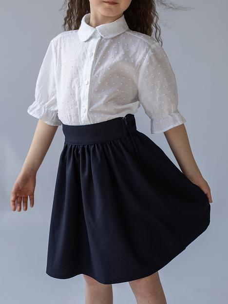 Юбка школьная на девочку KristiKlo синяя ОПТ фото 9