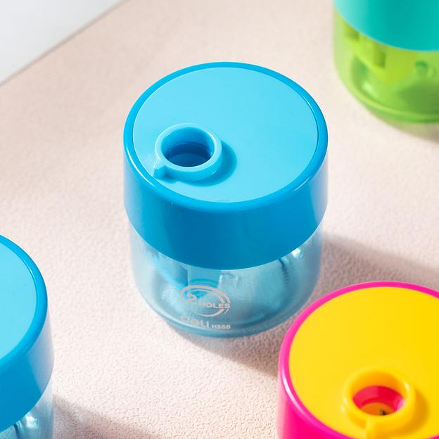 Точилка для карандашей ручная Deli EH558 1 отверстие пластик ассорти фото 5