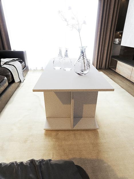 Столик журнальный Wood&Stone «Орион макси» белый 100×50×50.2 см фото 2