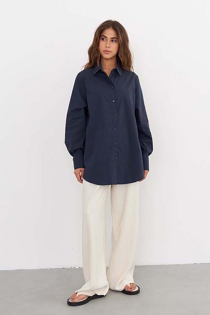 Рубашка длинная  SCT_002_NAVI/Темно-синий  фото 2