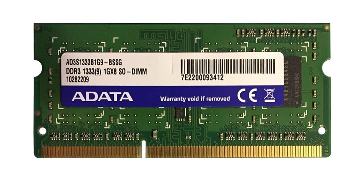 Модуль памяти AD3S1333B1G9-BSSG, 1 Гб, DDR3 SO-DIMM, 1333 МГц, 204 контакта фото 1