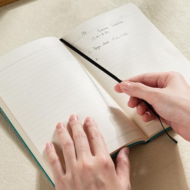 Блокнот Deli EN126LGREEN A5 210х143мм искусст. кожа 96л линейка мягкая обложка бирюзовый фото 5