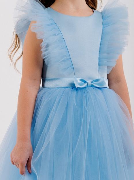 Платье для девочки Энди нарядное, голубое, 22-205_2, опт фото 3
