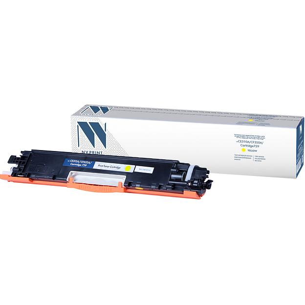 NVPrint CE312A/CF352A/Canon 729 Картридж для HP LaserJet Color Pro 100 M175a/M175nw/CP1025/CP1025nw/M176n/M177fw/Canon i-SENSYS LBP7010C/LBP7018C Yellow (1000k) фото 1