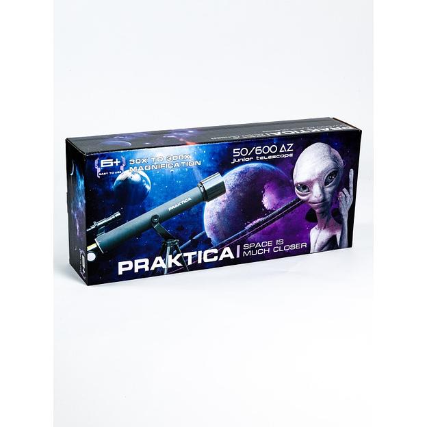  Praktica Телескоп Junior 50/600AZ, линза Барлоу, лунный фильтр, стальная тренога, черный > фото 9