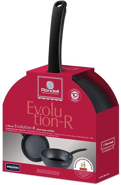Сковорода Rondell Evolution-R RDA-797 круглая 26см покрытие: Evolution ручка несъемная (без крышки) графитовый фото 5