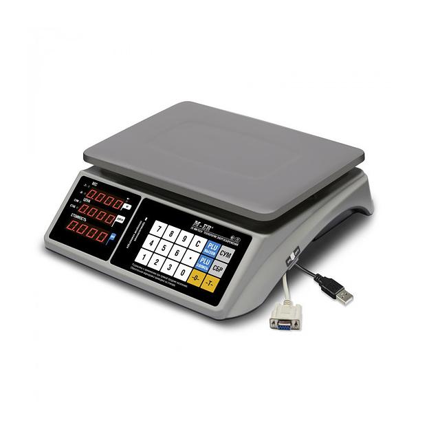Торговые настольные весы Mertech M-ER 328 AC-32.5 "TOUCH-M" LED с RS-232 и USB фото 1