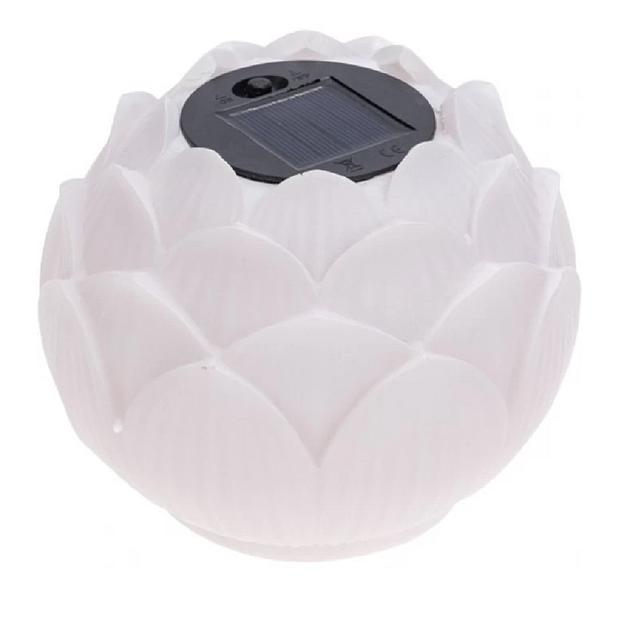 Rexant 602-2431 Светильник садовый Лотос, 3000К, 15см, встроенный аккумулятор, солнечная панель, коллекция Пекин фото 1
