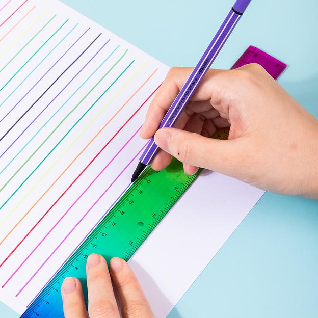 Линейка Deli EH654 пластик дл.30см ассорти фото 8