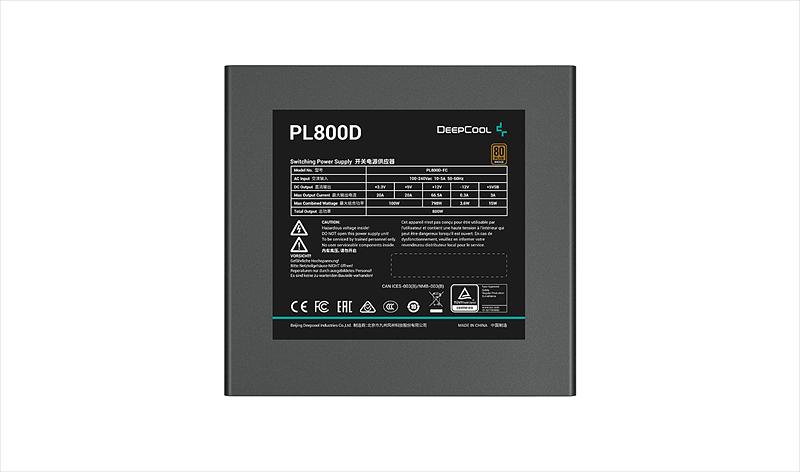 Блок питания Deepcool PL800D (ATX 3.0, 800W, PWM 120mm fan, Active PFC+DC to DC, 80+ BRONZE) RET (PL800D) фото 3