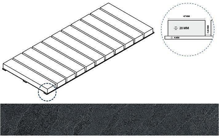 Керамогранит Italon Materia X2 Решетка Стрим 20 Titanio фото 1