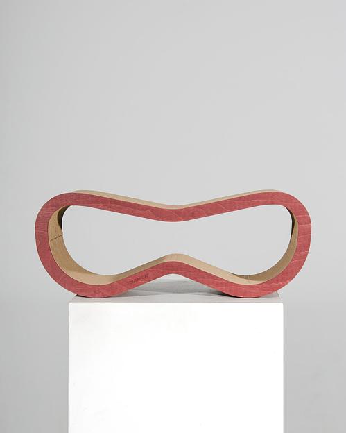 Когтеточка Свайп с деревянным ободком, махагон, опт  фото 2