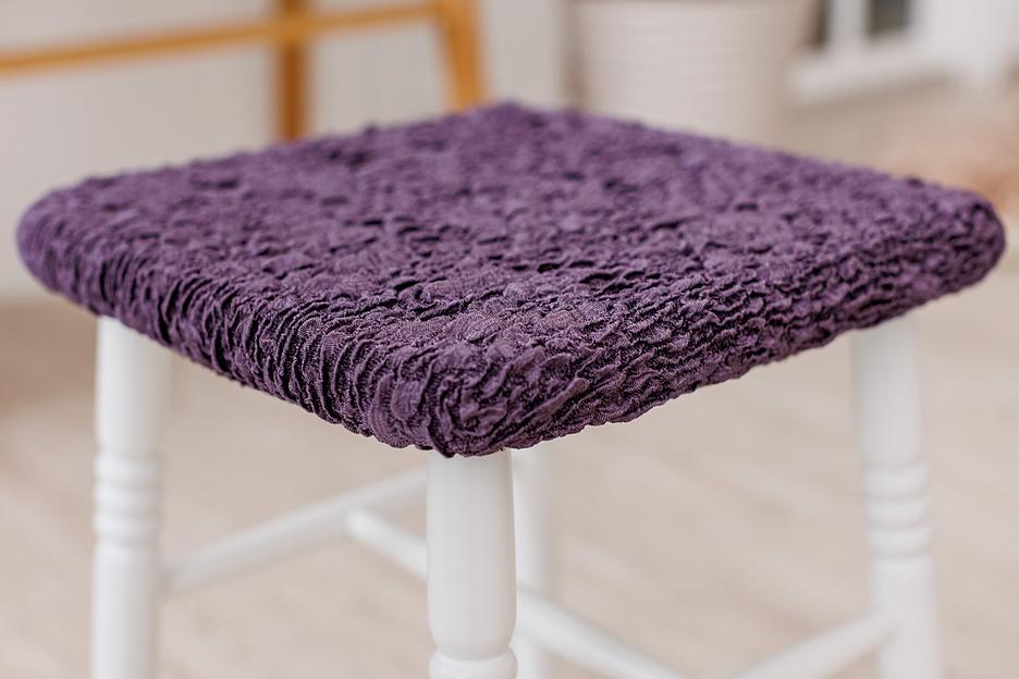 Чехол на табурет Чехлы&Пледы «Виктория» сирень (2 шт) ОПТ фото 3
