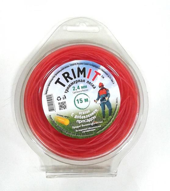 Триммерная леска в блистере 15м 2,4мм (сечение круг) Опт фото 1